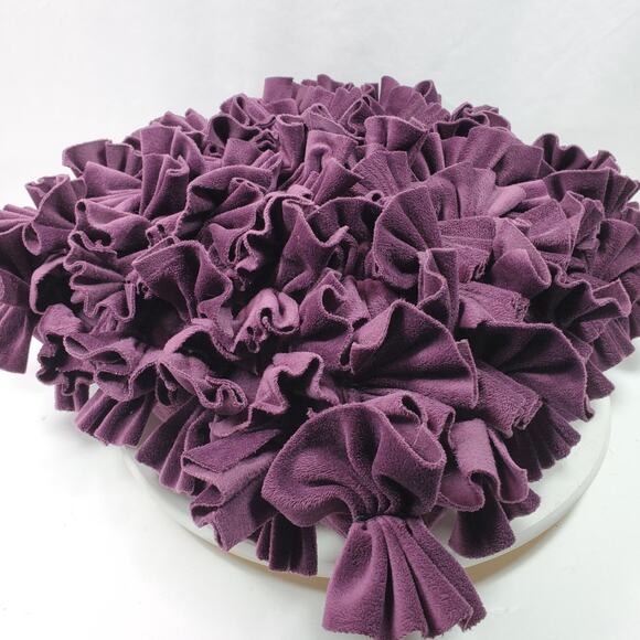 Deep Purple Ruffle Throw Pillow VERY SOFT 15x15 Inch - Picture 1 of 6